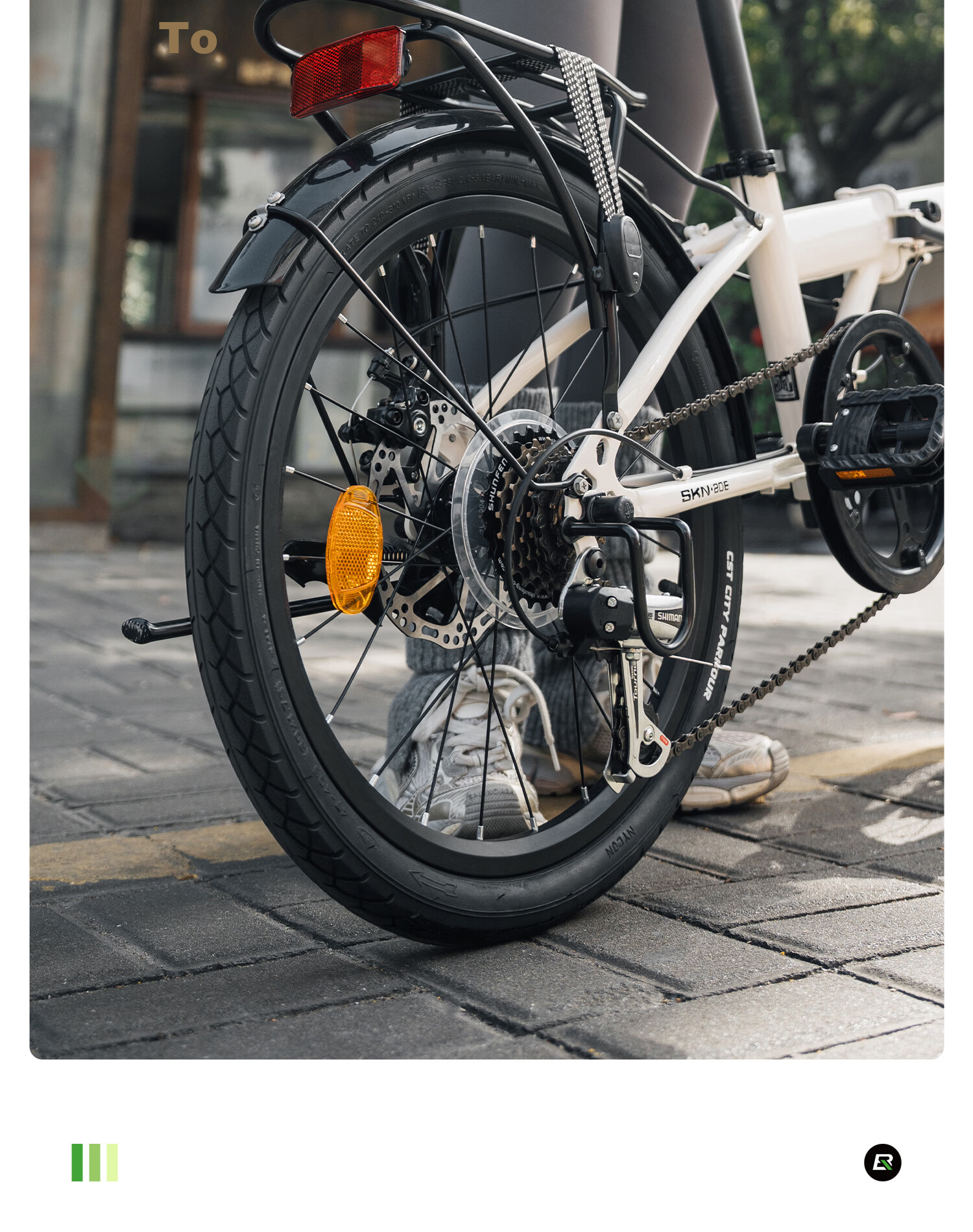 Rockbros Folding Bicycle Portable 20-inch Adult Commuter 7-Speed Gear Disc Brake Student Unisex SKN-20E Pearl White 9