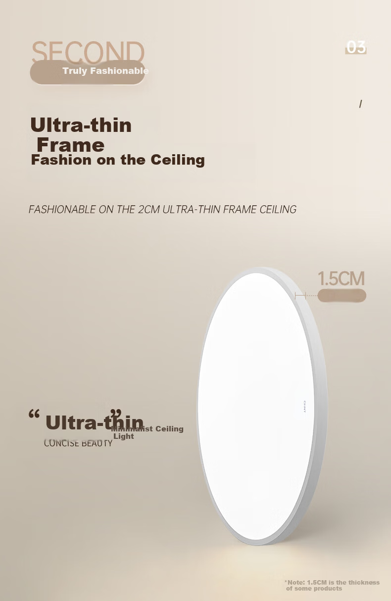 Chint LED Ceiling Light 60W Ultra-thin Bright Three-proof White Light Three-color Bedroom Balcony Corridor Lamp 7
