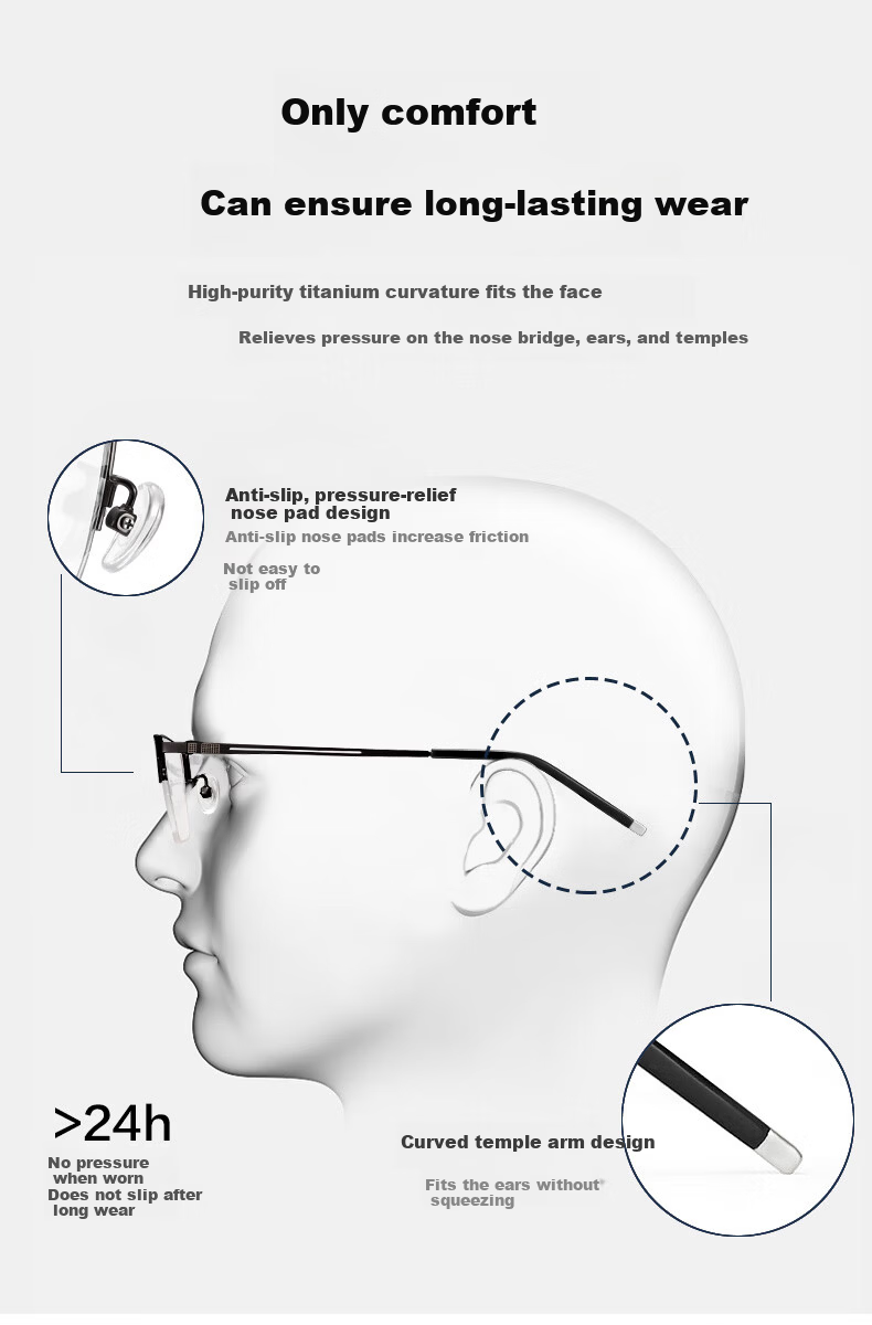 Morak Japanese Imported Titanium Multifocal Reading Glasses for Men, Smart Zoom Presbyopia Glasses for Driving and Walking, Genuine 8