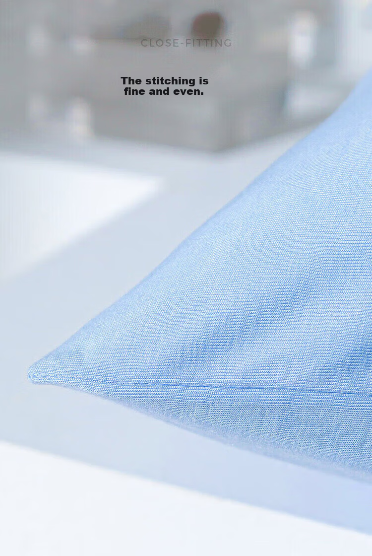 Anmino Anti-Mite Waterproof Oil-Resistant Pillowcase Dust Mite Allergy Pillowcase 48x74cm 4