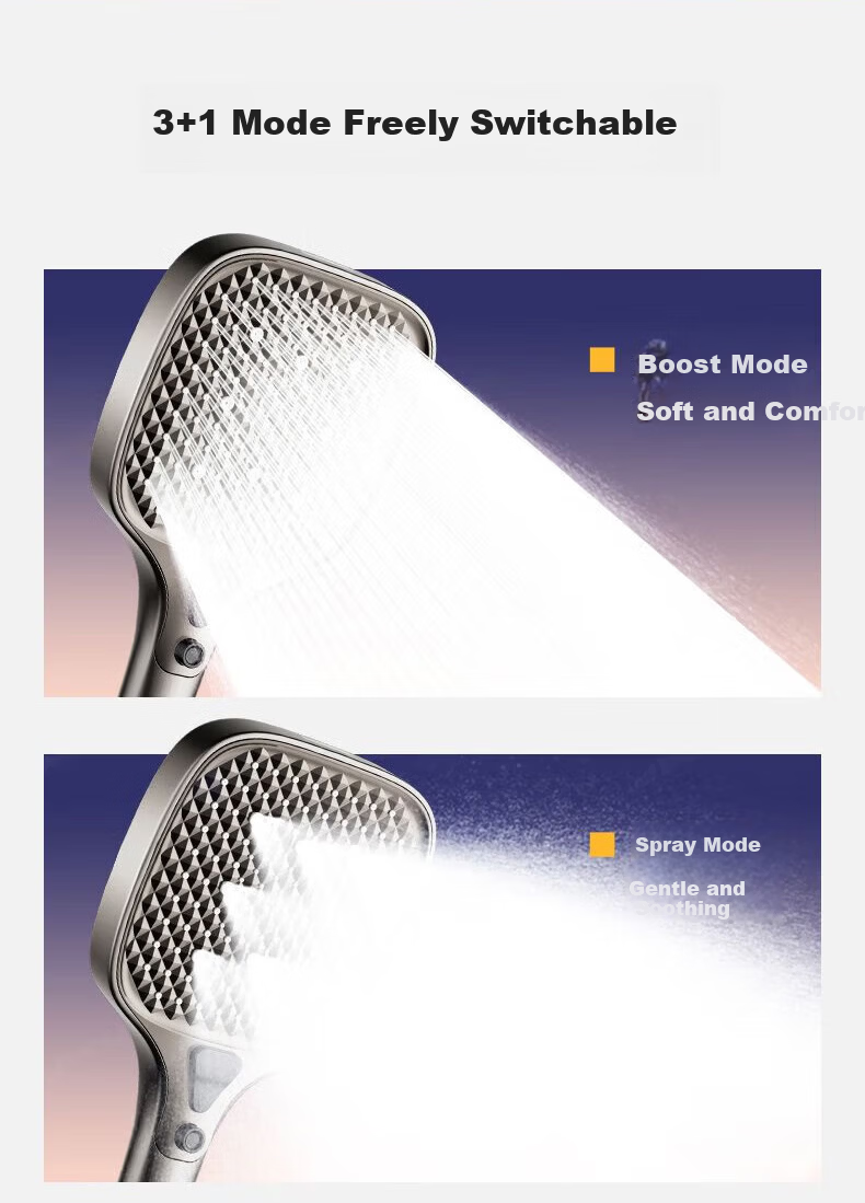 X-GRKE [Germany] Large Panel High-Pressure Shower Head Set with Hose, Powerful Water Flow 14