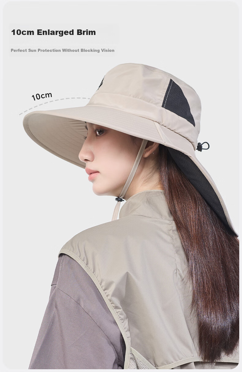 MISSION UV Sun Protection Hat for Women Summer Outdoor Hiking Sunshade Fisherman Hat Face Cover UV Protection Cap 2