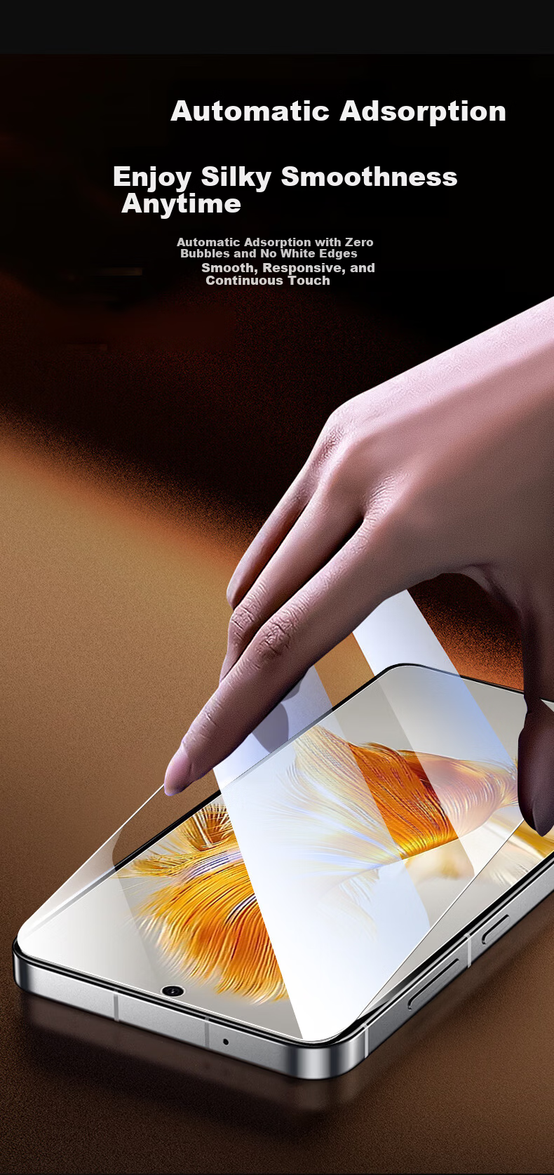 KOOLIFE [3-Pack Magic Edition] Huawei Mate50 Tempered Glass Screen Protector, Full Coverage Ultra-Thin HD Anti-Drop Fingerprint Resistant Film for Huawei Mate50E 3