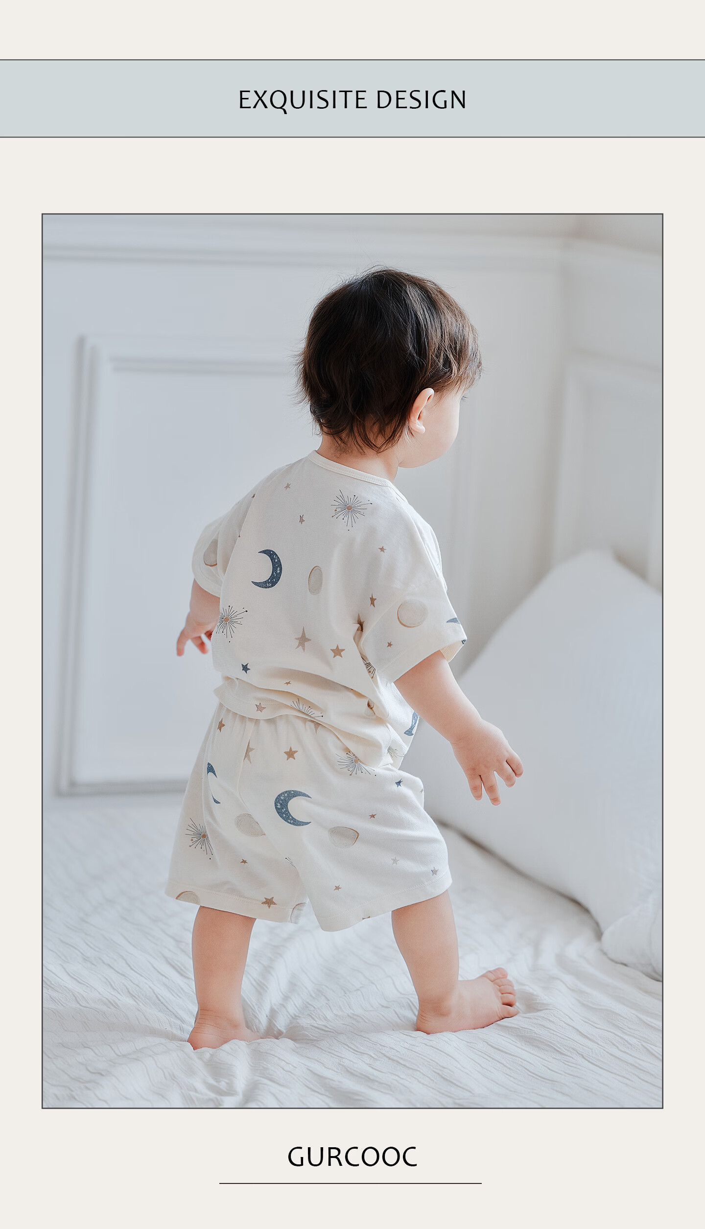 Guaiqi Bear Infant Toddler Short Sleeve and Shorts Set Baby Summer Lightweight Outfits Two-Piece Set 6
