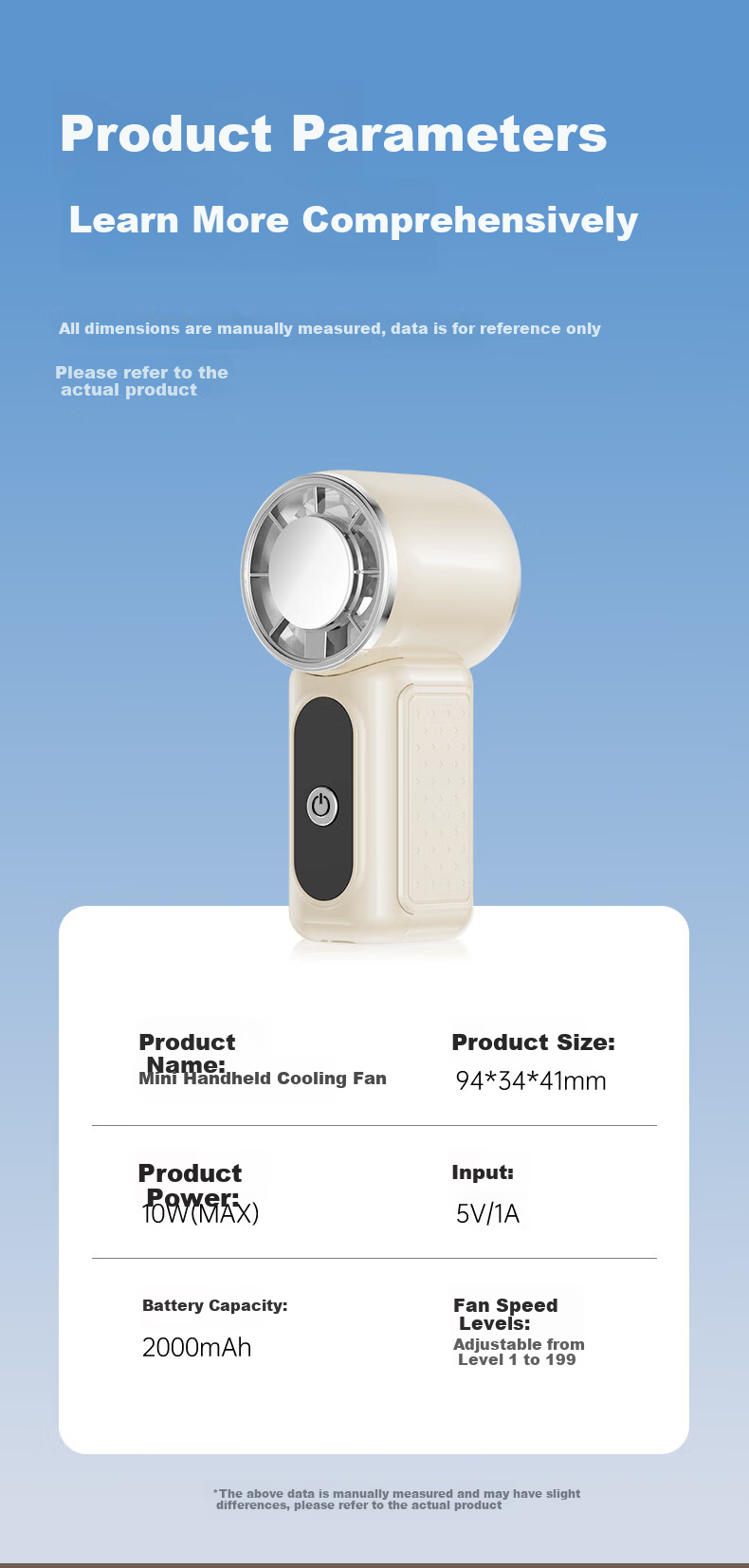 KOVOL 199-Level Ice Compress + Cooling Mini Air Conditioner Handheld Fan Semiconductor Silent Mini USB Rechargeable Portable Desktop Office Student Dorm Cooling Device 14