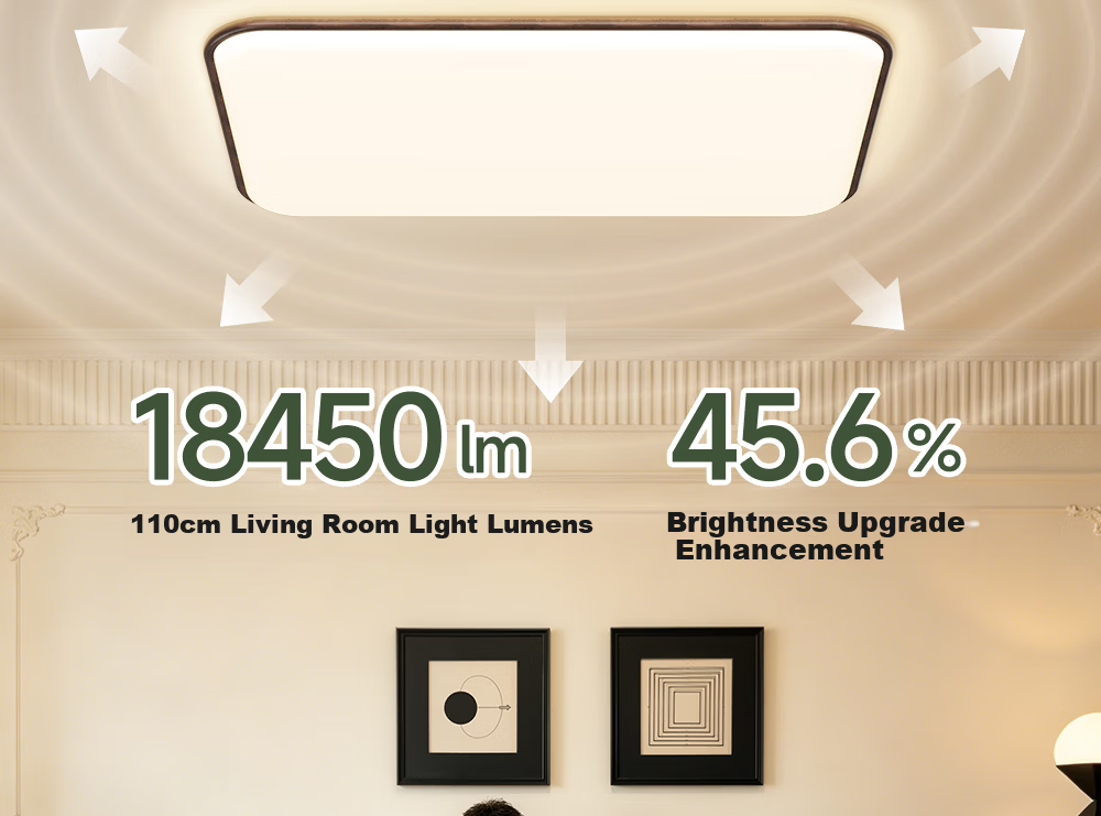 Kuka LED Ultra-thin Ceiling Light Vintage Eye-care PR Lighting Walnut 90CM for Living Room Bedroom [Installation Included] 18