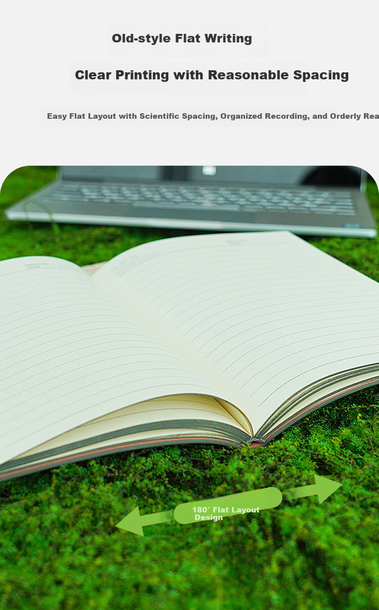 HERO New A5 Business Notebook Thickened Hard Cover Soft Leather Simple High-End Gift Meeting Portable Office Stationery Lined Detachable Diary Journal Binder 9