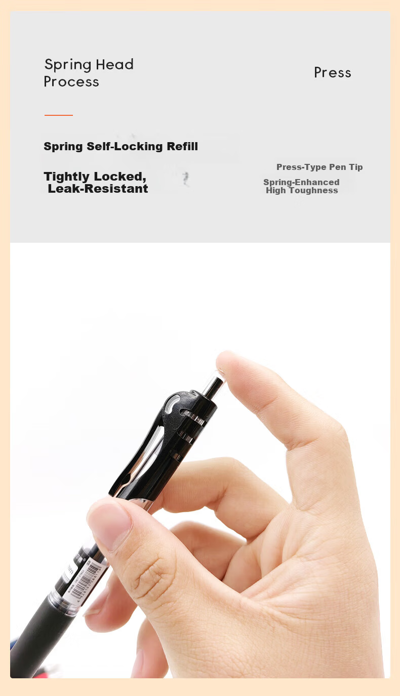 Kaoerde Brand Signature Pen 0.5mm Needle Tip Student Gel Pen Business Office Meeting Pen [8825] Black / 12pcs 4