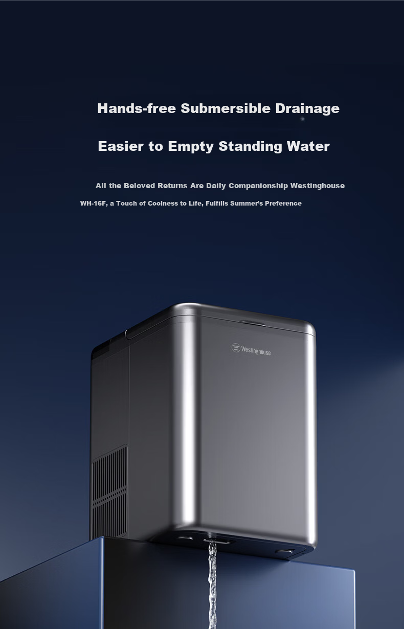 Westinghouse Home and Commercial Ice Maker Solid Cube Small Fully Automatic Fast Ice Maker UV Sterilization Whiskey Cocktail Companion Ice Machine WH-16F 21