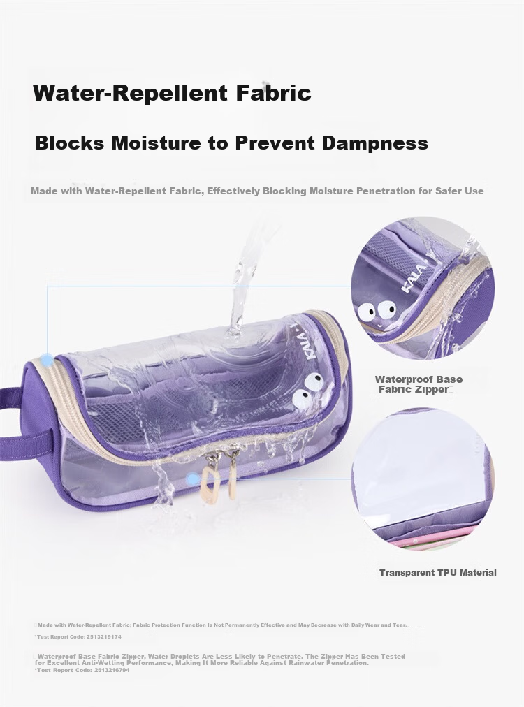 KALA·Y Elementary School Pencil Case Large Capacity Cute Transparent Pencil Box for Boys and Girls Simple Gift Box 4