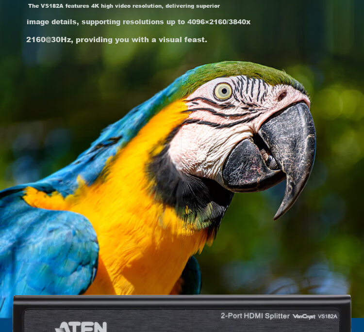 ATEN VS182A HDMI Splitter 1 In 2 Out 4K HD Multi-Screen Display Transmission No Delay 1x2 Industrial Splitter 3
