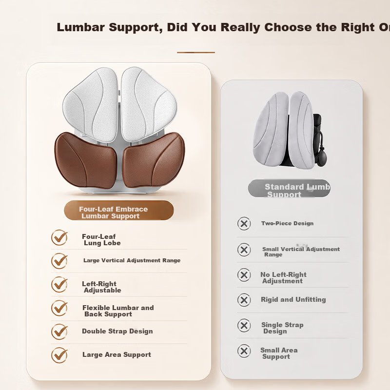 Bubble Waist Support Lumbar Cushion Ergonomic Backrest Car Office Seat Lumbar Pillow Long Sitting Relief Father's Day Gift