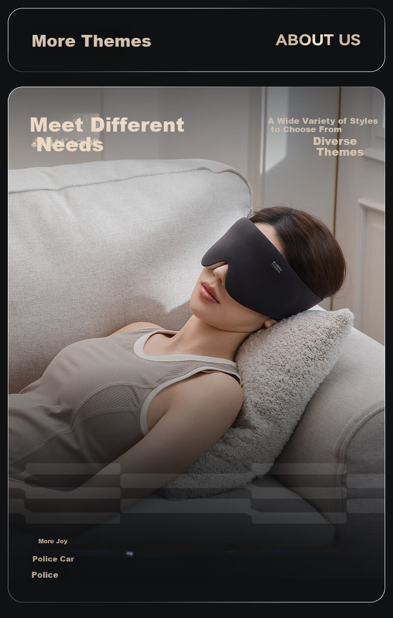 Sleep Mask Eye Cover Light Blocking Sleep Aid Relieve Eye Fatigue 3D Stereo Zero Pressure Eye Protection for Men and Women 16