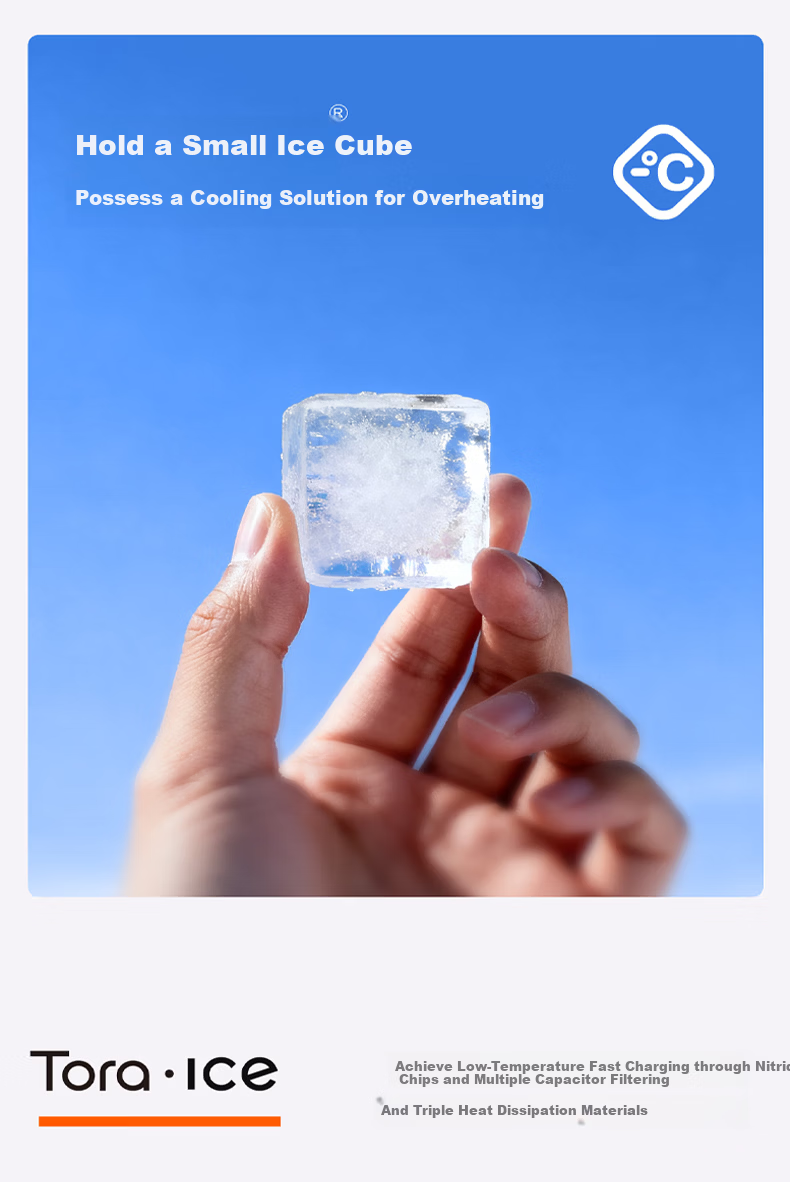 Torras Ice Cube Pro 45W GaN Charger for iPhone 17 Pro Max, 17, 16, 15 Series with Original Fast Charging Cable 3