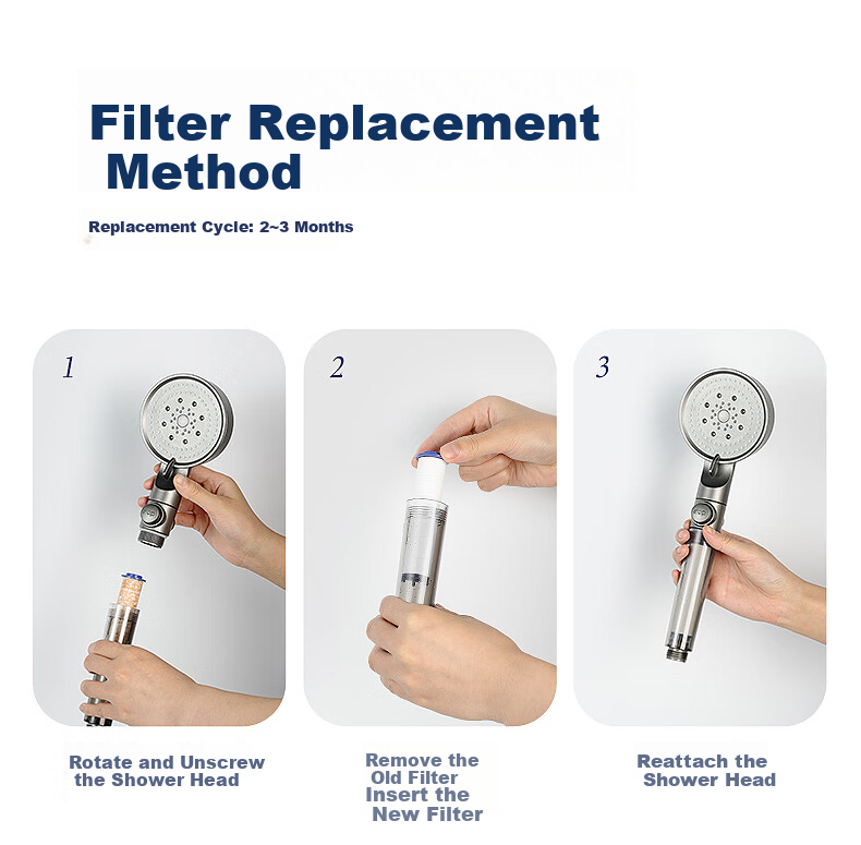 Haili Shower Pressure Boosting Shower Head Filter Bathroom Heater Pressurized Bathing Single Head One-Button Switch GH241 13