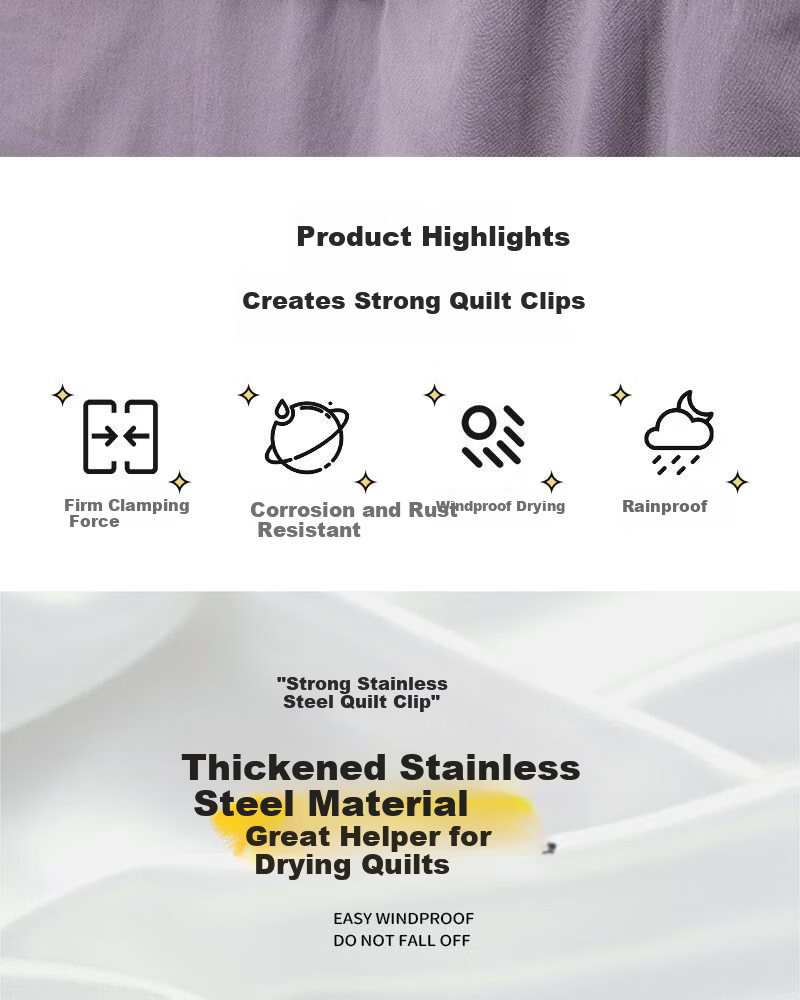 Mengtin Stainless Steel Windproof Clothes Pegs 11cm 10pcs Strong Grip for Drying Bedding 2
