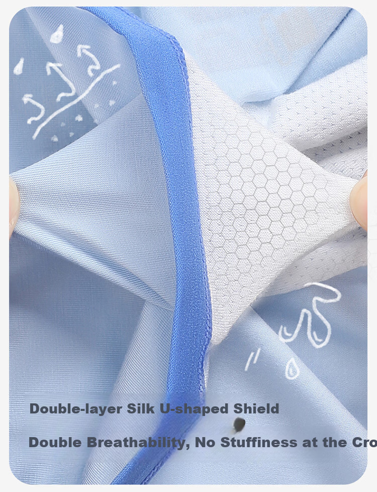 Jiusuiban Boys' Underwear 7A Antibacterial Double-Layer Silk Gusset Boxer Briefs Breathable Student Shorts 4