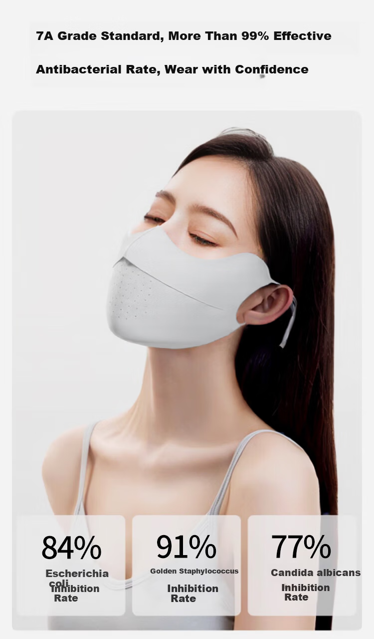 Chuyisheng Sunscreen Mask for Women Full Face Sun Protection UV Protection Face Bikini Summer Lightweight Breathable Blue Smoke Gray 7