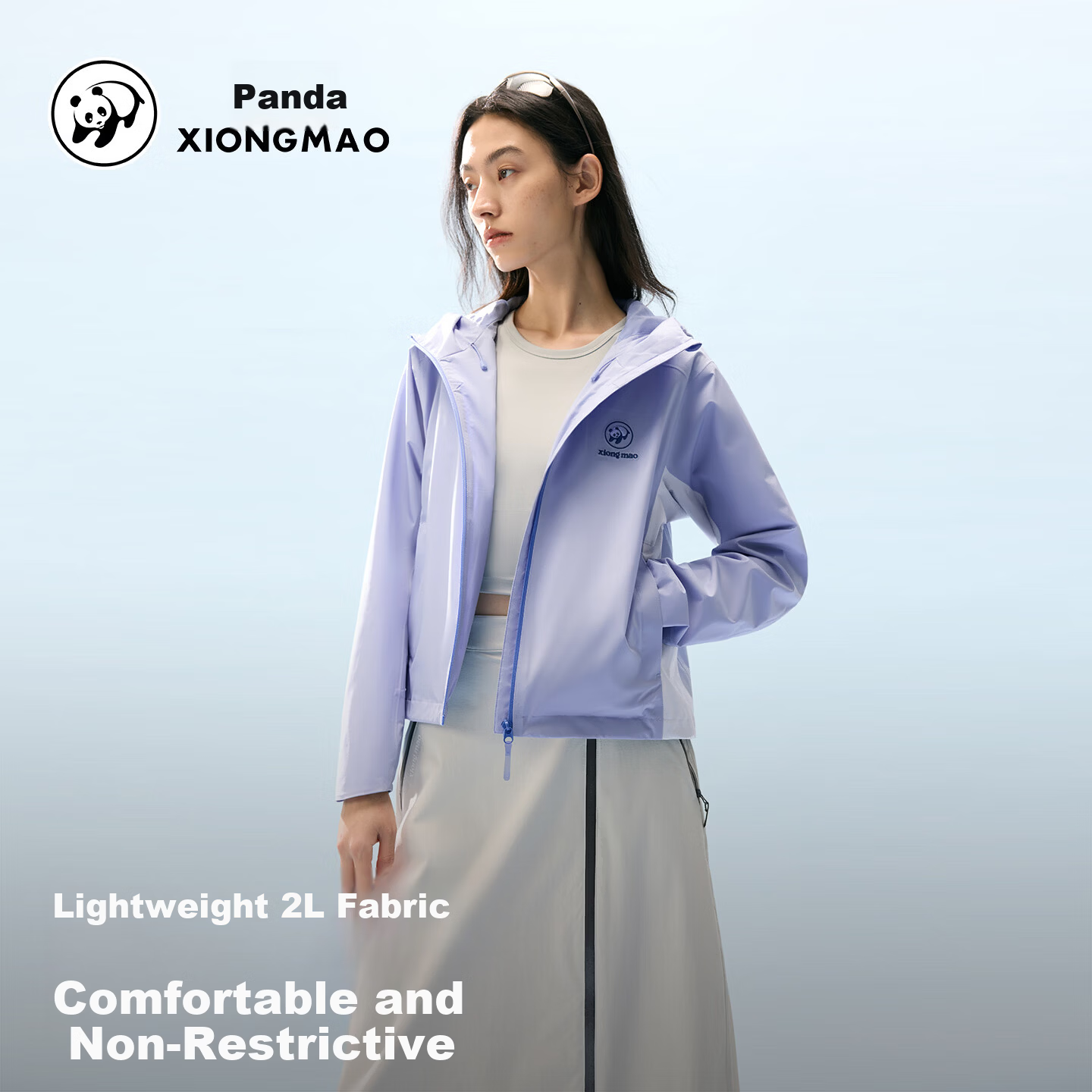 Panda Women's Lightweight Windproof Waterproof Breathable Outdoor Hiking Mountaineering Jacket 2026 Spring Summer B059