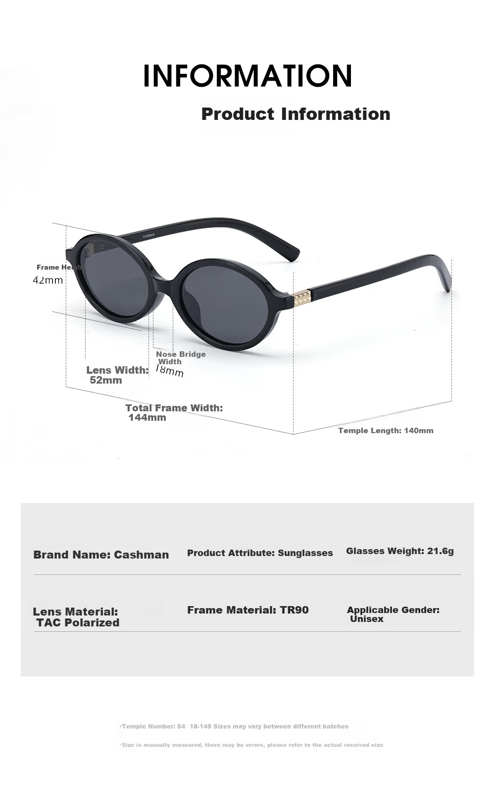 CAXMAN Celebrity Style Retro Oval Small Frame Nerd Style Sunglasses for Men and Women Suitable for Square and Round Faces 9