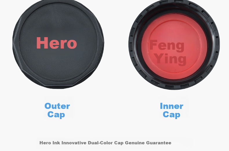 HERO Fountain Pen Ink 231A Non-Carbon Ink 75ml Large Capacity Red Upgraded Drop-Resistant Bottle 7