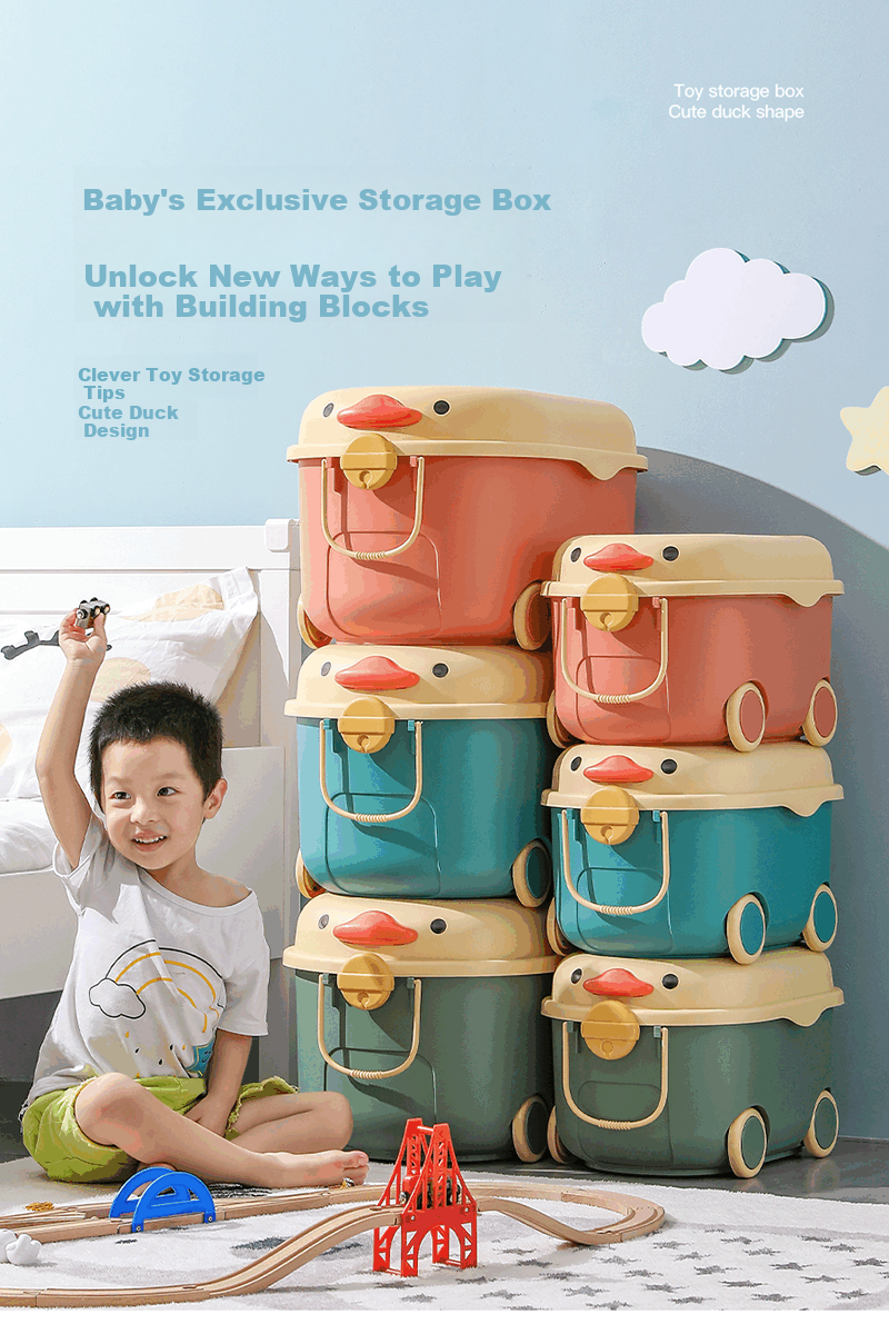 OLA XIANG Children's Toy Storage Box Large Capacity Plastic Household Organizer Snack Storage Container Baby Clothes Storage Box 1