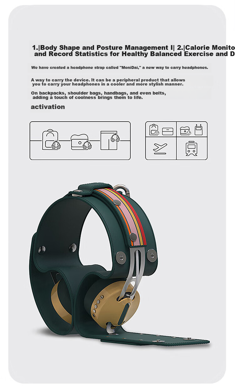 Monixibi Rainbow Bluetooth Headphones "Fluid Brown" Special Edition High-Fidelity Wireless Over-Ear Headphones Compatible with Apple/Huawei Phones, Computers, and Laptops 8