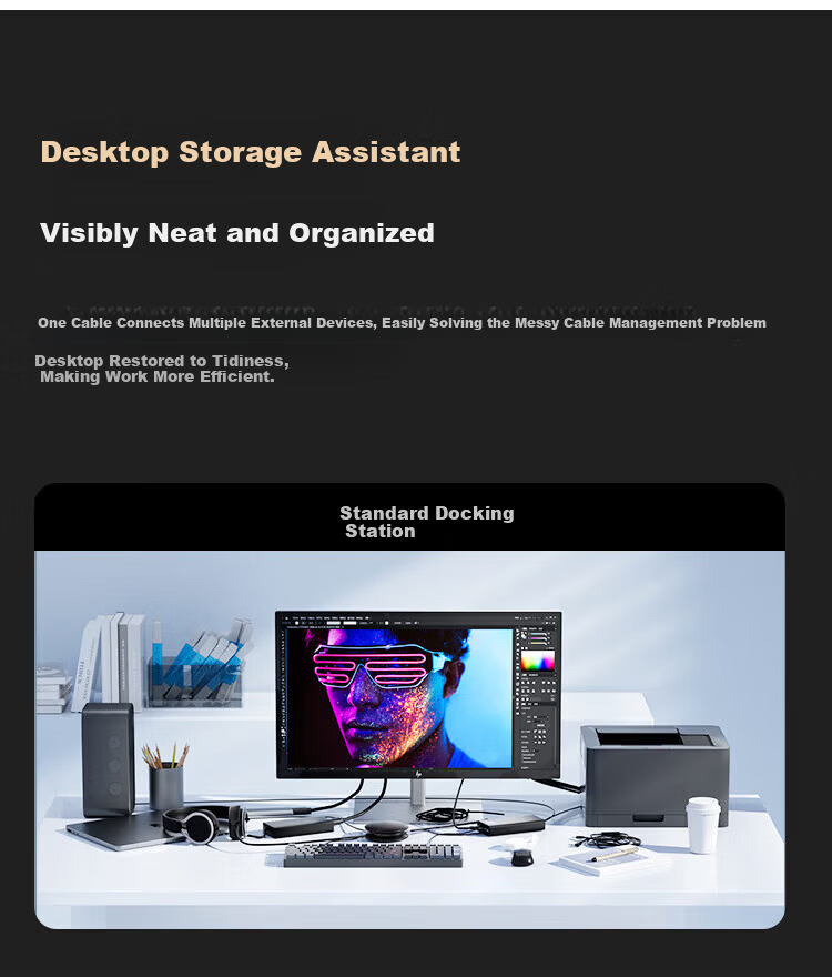 HP Thunderbolt 4 G6 Type-C Multiport Adapter Docking Station 4-Screen 4K Expansion 100W Thunderbolt 4 19