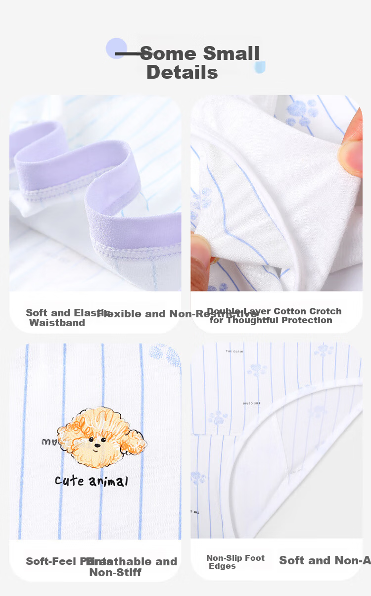 Jiusuiban Little Bud Girls' Menstrual Period Underwear, Three-Layer Wide Leak-Proof Triangle Panties for Girls 5