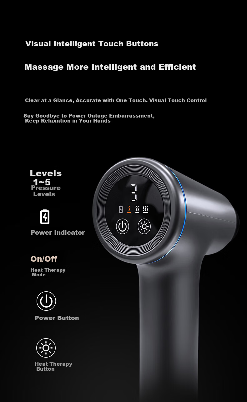 Yun Kang Bao Fascia Gun Muscle Massager Silent Professional Heat Therapy Fitness Massager Shoulder Neck Waist Back Full Body Muscle Massager Gift Recommended for Men and Women 5