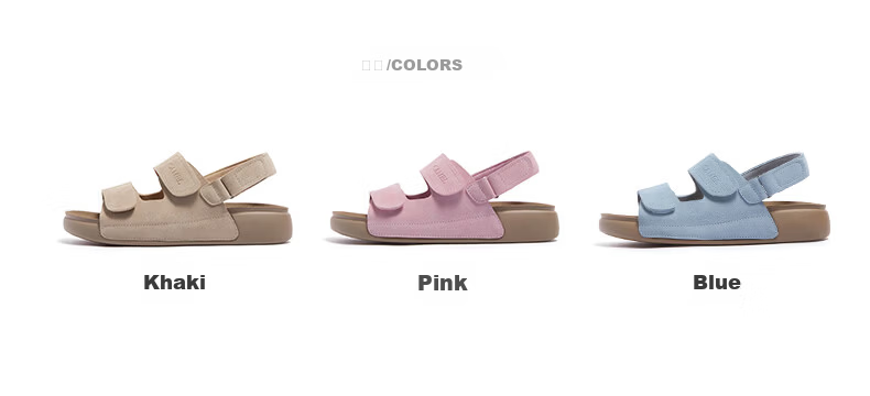 CAMEL Birkenstock Women's Cool Beach Sandals Suede Velcro Sandals L26M504021 Pink Size 38 1