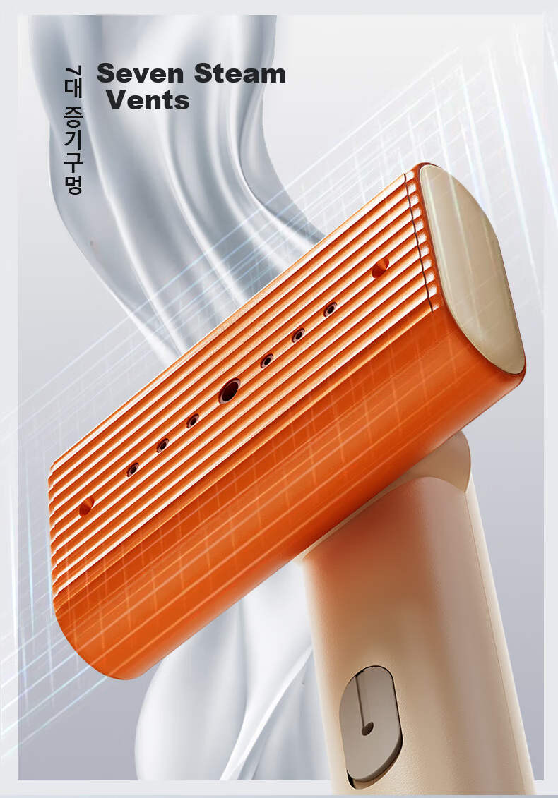 LOCK&LOCK Lucky Orange Handheld Garment Steamer Steam Iron Home Small Foldable Portable Travel Three-Layer Boost Electric Iron High Power 2026 New Model 520 Gift 17