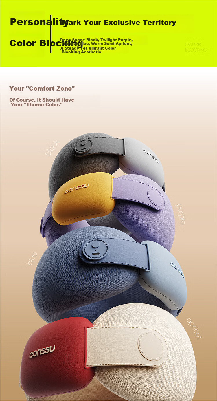 Kongsu U-Shaped Neck Pillow Travel Neck Support Pillow for Airplane Train High-Speed Rail Portable Long-Distance Travel Neck Cushion with Cover 8