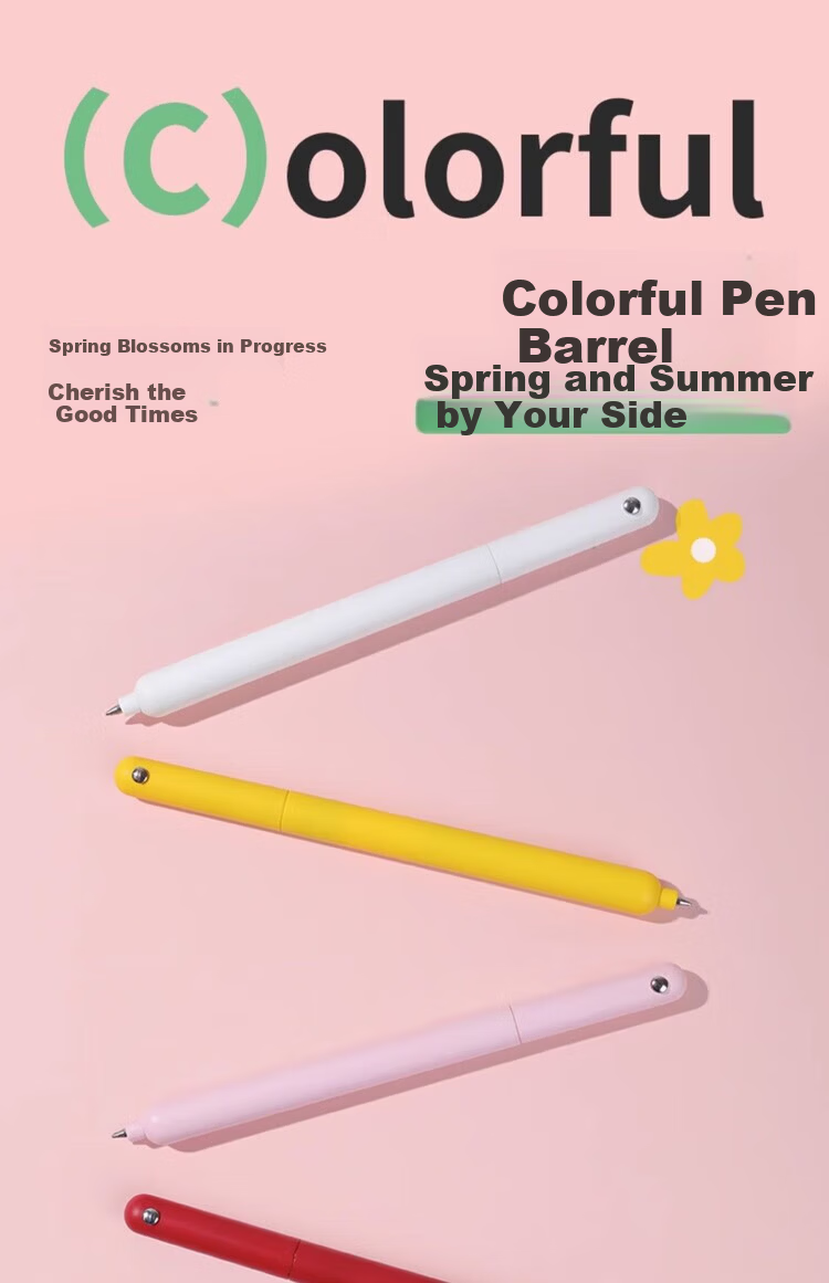BEIFA Rotating Silent Gel Pen 0.5mm Minimalist Nordic Style Self-Cleaning Pen High-Value Office Exam Gel Pen Vermilion 0.5mm [Back to School Essential] 4
