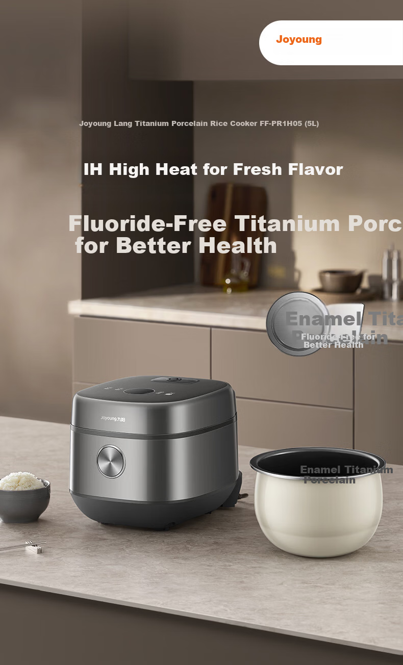 Joyoung New Household Rice Cooker 3L Multi-Functional 316L Stainless Steel Inner Pot Non-Coated Smart Micro-Pressure Steaming and Cooking Rice Cooker 2-4 People Air-Cooled Model 30N1 4