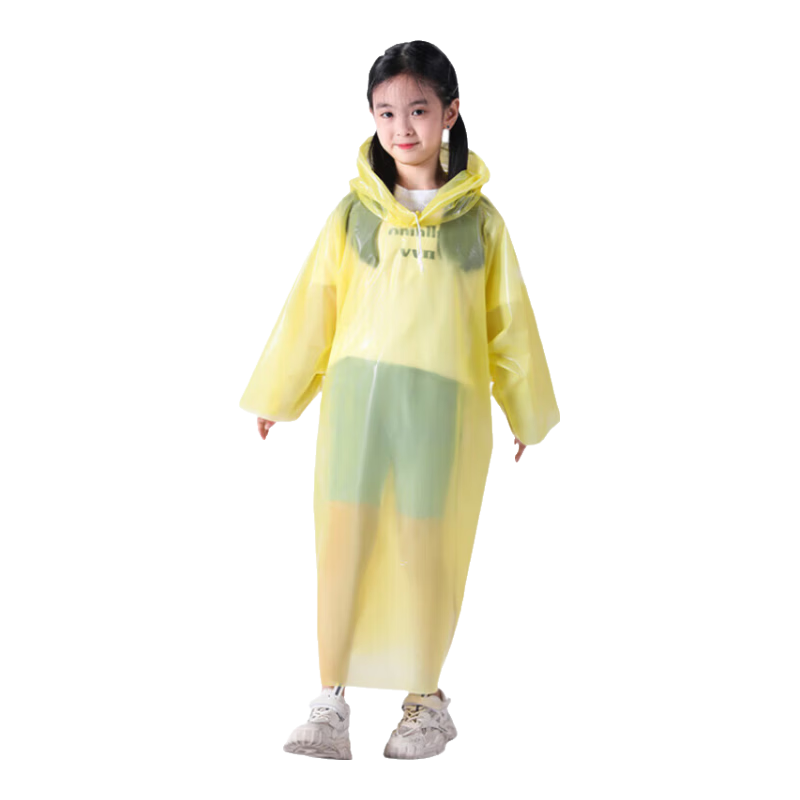 Chegui Mu Disposable Thickened Children's Card Long Full-Body Raincoat for Heavy Rain Single-Person Mountaineering Hiking Cycling Raincoat 5 Pieces