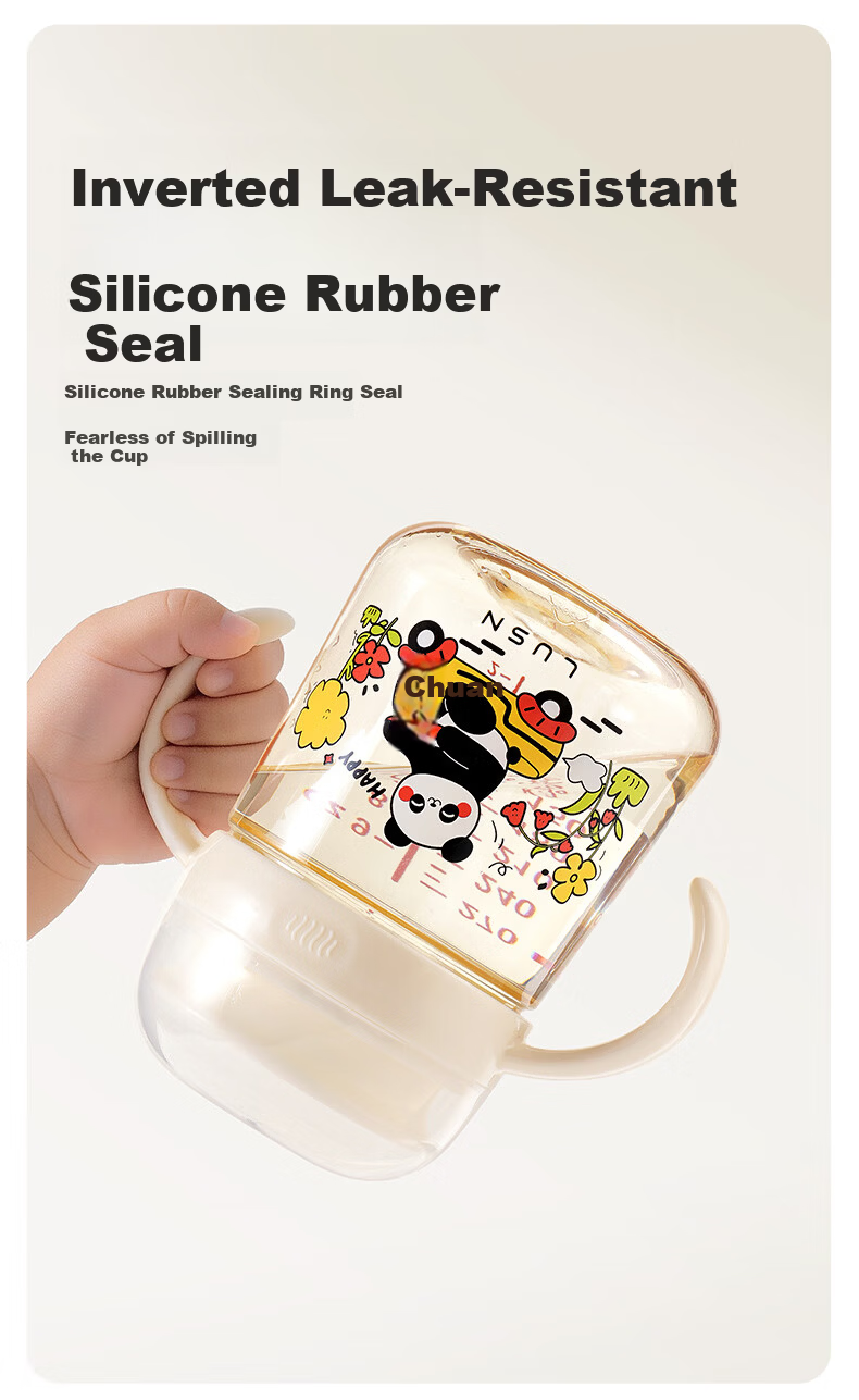 LUSN Sucking Cup Baby Infant Sip Drinking Cup Children's Day Gift PPSU Milk Cup Lip-Control Learning Cup 7