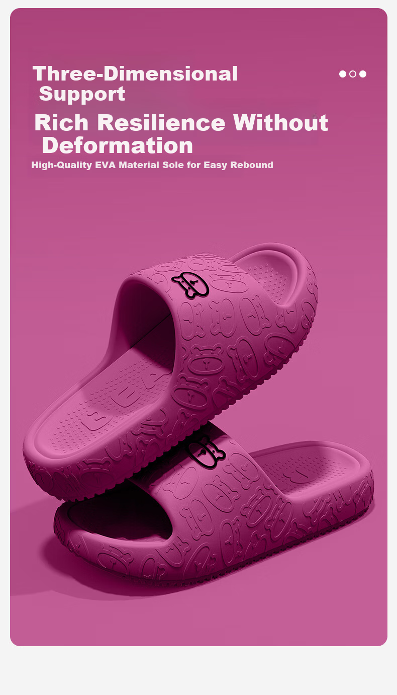 Gogaman Men's Home Shower Non-Slip Bathroom Indoor Outdoor Couple Thick Sole Silent Summer Slippers Women's Sandals 5
