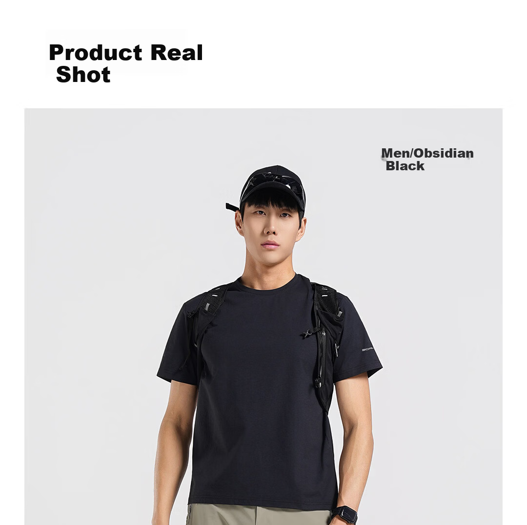 SCALER Men's Outdoor Quick-Dry Cooling UPF50+ Sun Protection Running Sports Breathable Loose Fit Short Sleeve T-Shirt 32