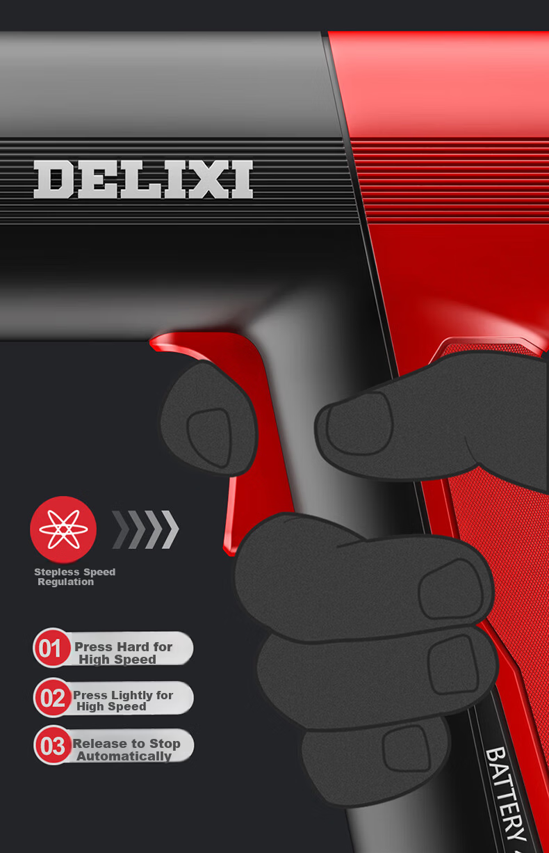 Delixi Electric Cordless Screwdriver Rechargeable Portable Mini Multifunctional Electric Drill Screwdriver Set for Home Use 50