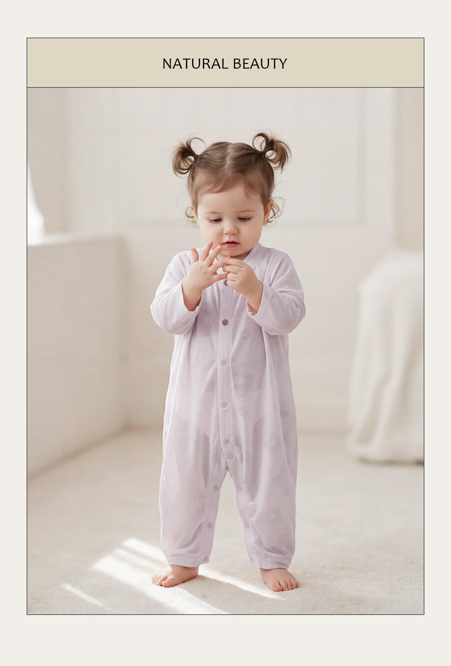 Guaiqi Bear Infant Modal Romper Summer Long Sleeve Air Conditioning Thin Breathable Baby Jumpsuit 2