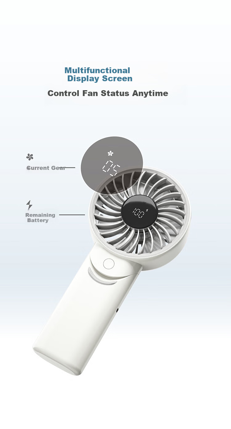 NITECORE NEF01 Handheld Mini Portable Rechargeable Fan Long Battery Life Starry Gray 3