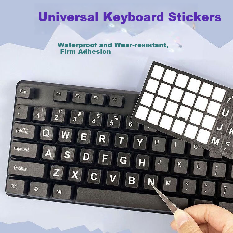 GOTOVAN Keyboard Sticker Keycap Letter Stickers Laptop Desktop Computer Protective Label Single English Repair Non-Fading Keycap Sticker 1