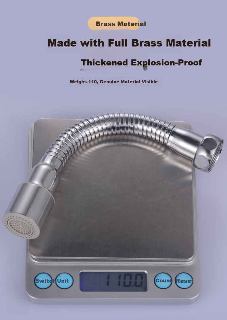 Yiliang Faucet Extender Nozzle Universal Kitchen Adapter Extension Flexible Hose Swivel Pressure Boost Splash-Proof Head 10