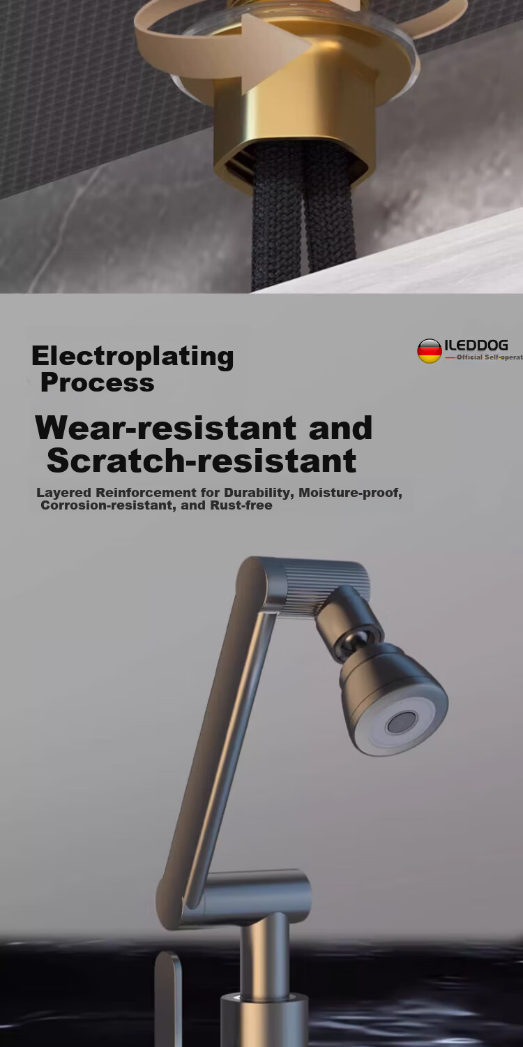 ILeddog [Germany] All-Copper Body Bathroom Sink Faucet Household Hot and Cold Tap CFLT-GY2D 6