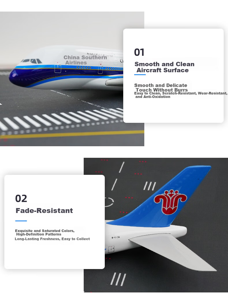 CHINA SOUTHERN A380 19cm Beginner Passenger Aircraft Model Static Display Kids Festival Birthday Gift 5