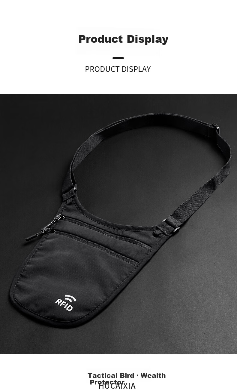 Tactical Bird Guardian RFID Anti-Theft Waist Bag Outdoor Phone Bag Travel Backpack Slim Invisible ID Key Holder 14