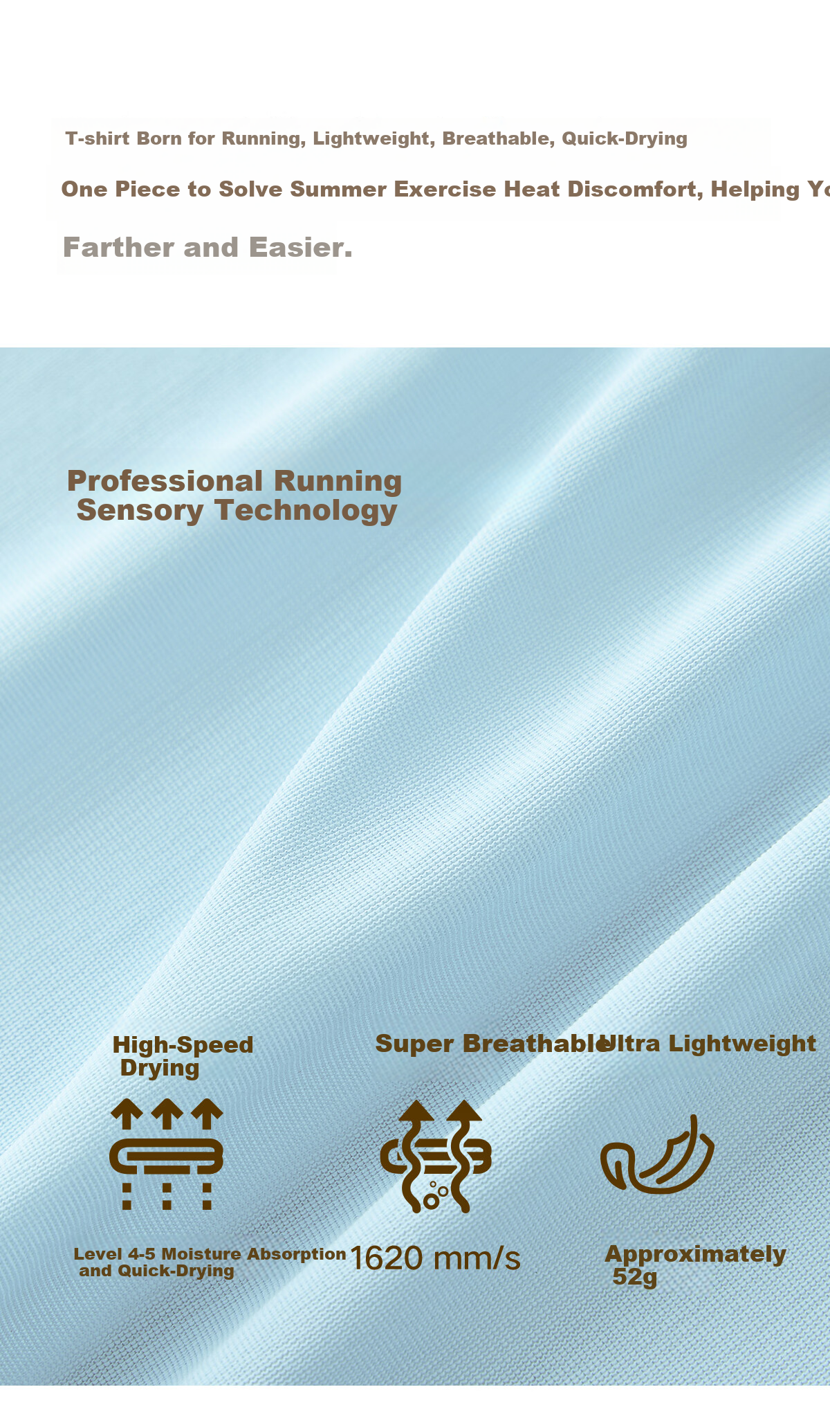 VFU Sports Short Sleeve Quick-Dry Breathable Professional Training Running T-Shirt Lightweight Yoga Wear 2026 New Style Creek Blue S 19