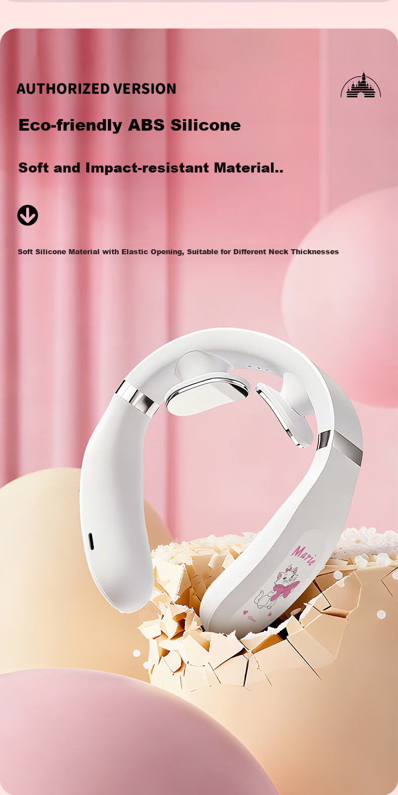 Disney Marie Cat Cervical Massager Neck and Shoulder Massager Neck Care Device Gift for Girls Children's Day Graduation Birthday Practical Gift 27