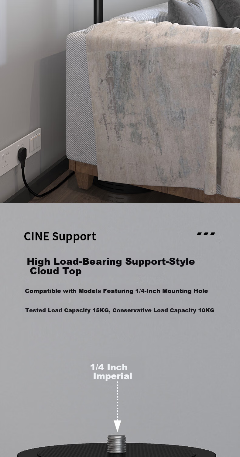 CINE Heavy-Duty Floor-Standing Projector Mount for Home, Wall-Mounted for Bedside, Compatible with XGIMI RS20 RS30, Dangbei X7 Pro, JmGO N3 N5, Hisense C3, Big Eye Orange, Hidden Bracket PB29L Black 4